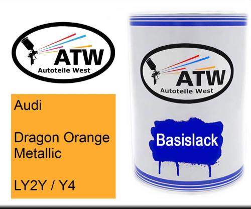 Audi, Dragon Orange Metallic, LY2Y / Y4: 500ml Lackdose, von ATW Autoteile West.